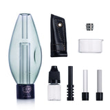 IC GLASS -Honey Globe | Includes Titanium, Ceramic & quartz Tip with protector, drip bottle & Glass bucket | Comes with Adapter for HUNI BADGER