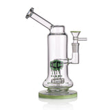 IC GLASS - 8" Rig with matric perc | Colored base & matching bowl piece