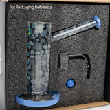 The Metamorp - 12" Color Changing Rig by IC Glass - Aqua | Skulls & Roses