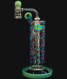 The Metamorp - 12" Color Changing Rig by IC Glass - Aqua | Skulls & Roses