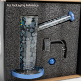 The Metamorp - 12" Color Changing Rig | IC Glass - Amber | Skulls & Roses