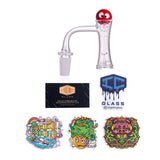 IC GLASS - PETERS | 14mm Male 90D Banger| Includes Carb Cap, Terp Balls & Sticker