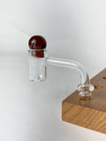 IC GLASS- AURORA | 14MM Extra Long Neck Banger| Includes Carb Cap, Terp Balls |