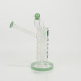 The Metamorp - 12" Color Changing Rig by IC Glass - Aqua | Skulls & Roses