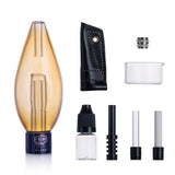 IC Glass - Honey Globe | Includes Titanium, Ceramic & Quartz Tip with Protector, Drip Bottle &amp; Glass Bucket | Adapter for Huni Badger