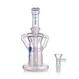 IC Glass - Premium Design | Smooth Function - 9" Clear Glass Cyclone Recycler