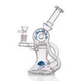 IC Glass - Double Barrel Recycler | 9" Clear Glass | Premium Recycling Function