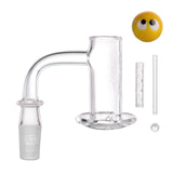 IC GLASS - TAHOMA | 14MM 90D Male | Premium Quartz Banger with Carb Cap  & Terp Ball Grabber