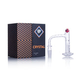 IC Quartz - CRYSTAL | 14mm Male 90° Banger | Includes Carb Cap, Terp Balls, and More - ic glass