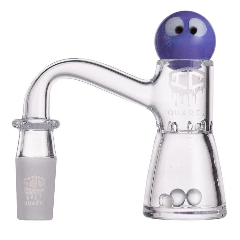 IC Quartz - MYSTIC | 14MM Male Quartz Banger with carb cap and Terp Balls | ICQ1072