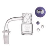 IC GLASS - GRINNELL 14MM 90D Premium Quartz Banger |Includes Terp Ball Grabber & Carb Cap