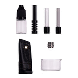 IC Glass - Ultimate Huni Badger Dabbing Kit | Includes Titanium, Ceramic, and Quartz Tips, Protector, Drip Bottle & Glass Bucket