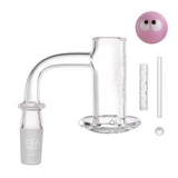 IC GLASS - TAHOMA | 14MM 90D Male | Premium Quartz Banger with Carb Cap  & Terp Ball Grabber