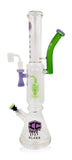 IC GLASS - 2 IN 1 Tall Waterpipe With Banger & Bowl Piece | 20 Inch Tall | Assorted 5 Colors