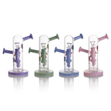 IC GLASS - Honey bee on top of drip perk rig with dual bowl piece & dual mouth piece |7.8"
