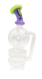 IC GLASS - Puffco Attachment Glass Recycler with Dual Tone mouth | 6.3 Inch tall | Assorted 3 colors | ICPU116