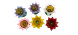 IC Glass Flower Design Bowl Piece | Assorted colors | 14mm