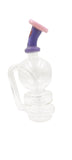 IC GLASS - Puffco Attachment Glass Recycler with Dual Tone mouth | 6.3 Inch tall | Assorted 3 colors | ICPU116
