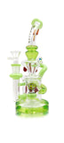 IC GLASS - Honey Drip Recycler with Mushroom Sphere | 9 Inches Tall | Assorted 5 Colors | Premium quality