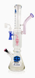 IC GLASS - 2 IN 1 Tall Waterpipe With Banger & Bowl Piece | 20 Inch Tall | Assorted 5 Colors