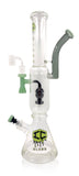 IC GLASS - 2 IN 1 Tall Waterpipe With Banger & Bowl Piece | 20 Inch Tall | Assorted 5 Colors