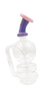 IC GLASS - Puffco Attachment Glass Recycler with Dual Tone mouth | 6.3 Inch tall | Assorted 3 colors