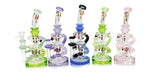 IC GLASS - Honey Drip Recycler with Mushroom Sphere | 9 Inches Tall | Assorted 5 Colors | Premium quality